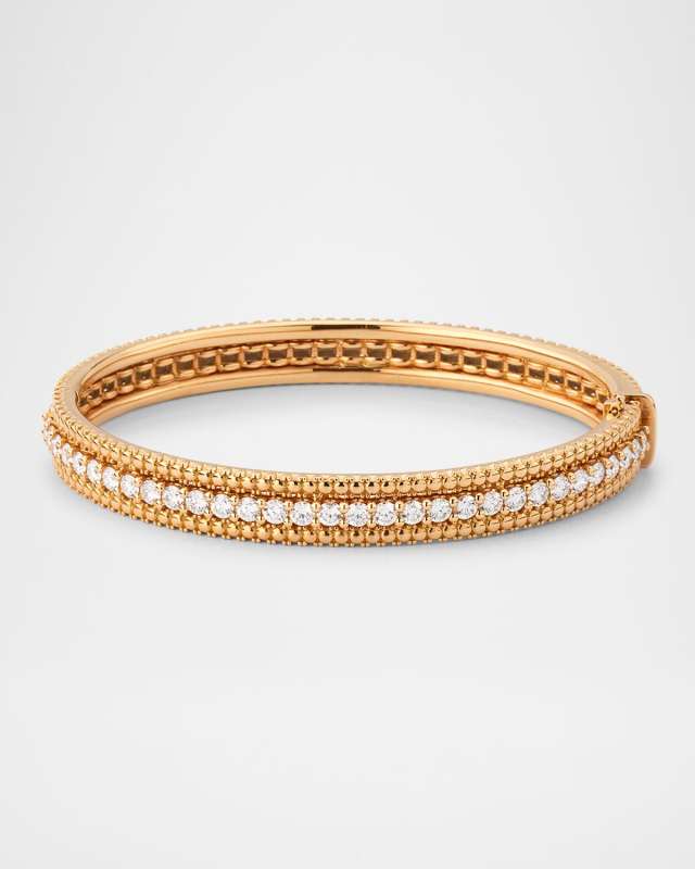 18K Rose Gold Siena Small Diamond Bangle Bracelet